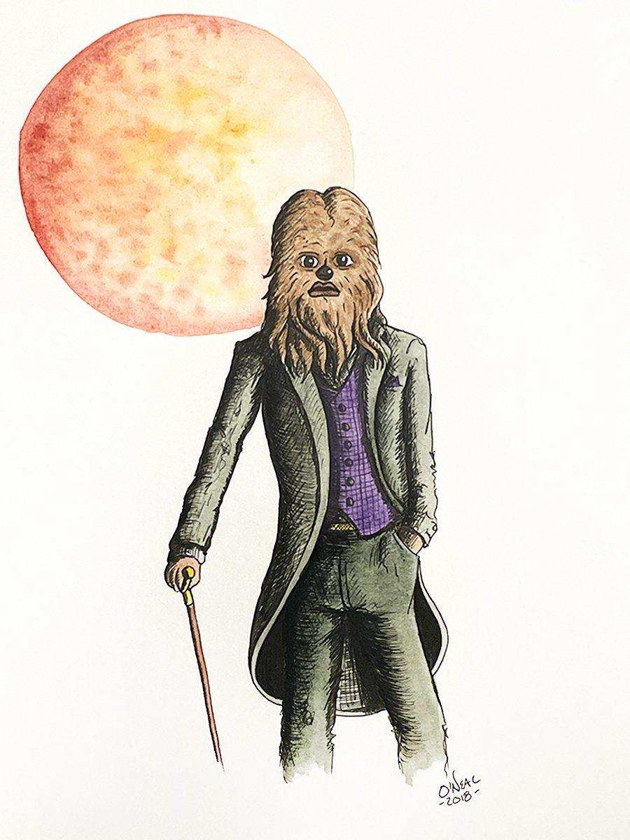 CHEWBACCA ORIGINAL WATERCOLOR - Choice Fine Art