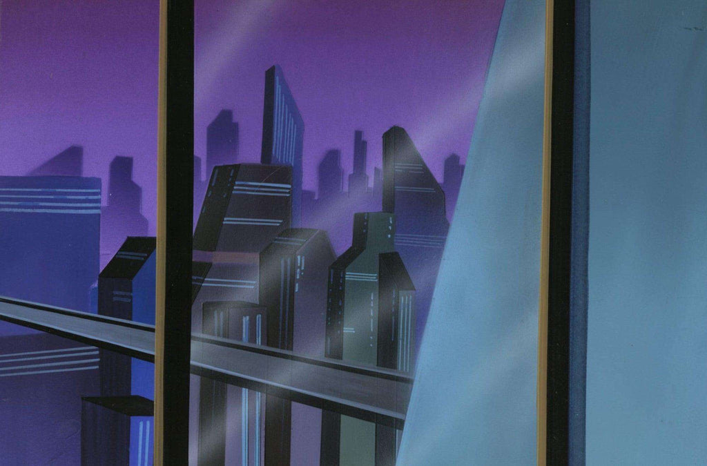 Batman Beyond Original Production Background With Matching Drawing - Choice Fine Art