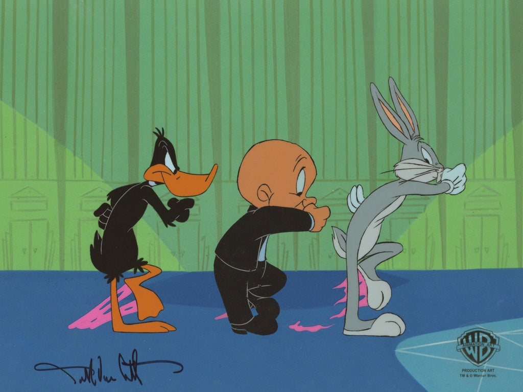 Looney Tunes Original Production Cel: Daffy, Elmer, Bugs - Choice Fine Art