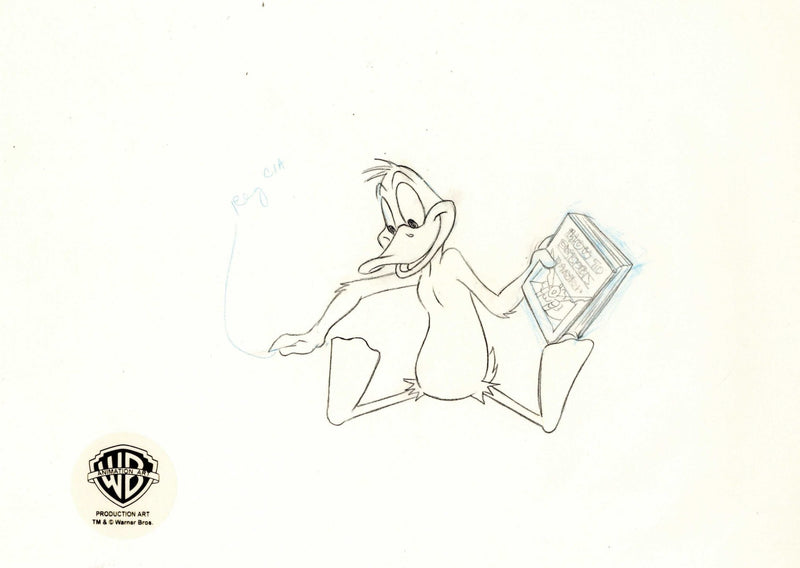 Looney Tunes Original Production Cel with Matching Drawing: Daffy Duck - Choice Fine Art