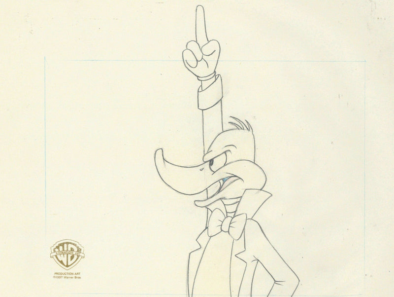 Looney Tunes Original Production Cel with Matching Drawing: Daffy Duck - Choice Fine Art