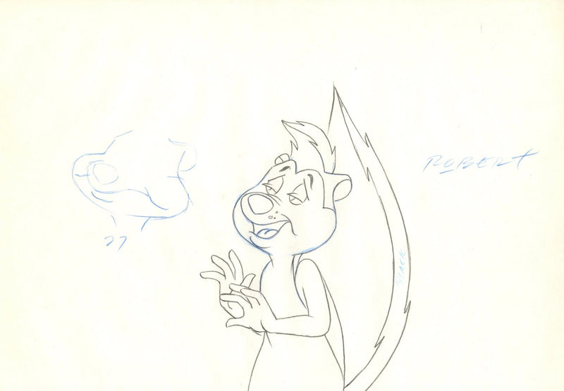 Looney Tunes Original Production Cel with Matching Drawing: Pepe - Choice Fine Art