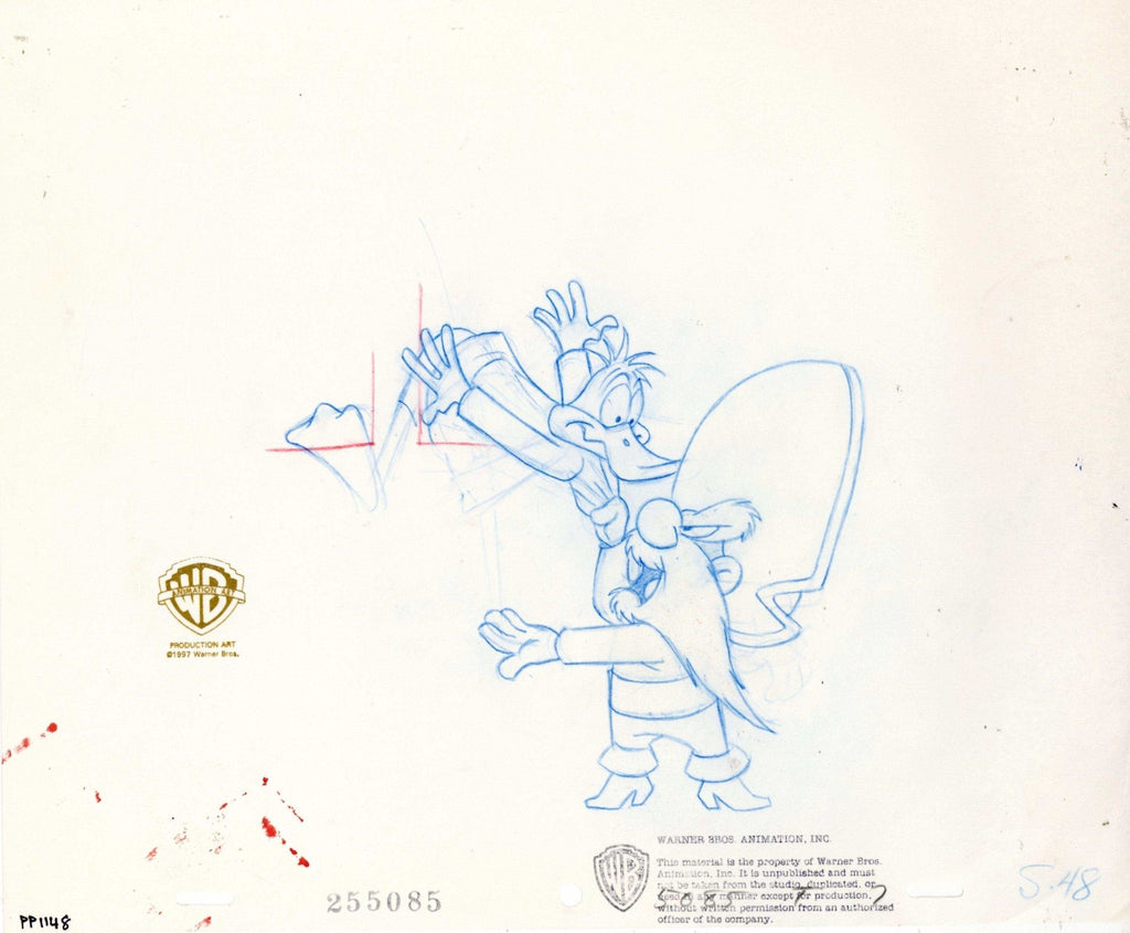 Looney Tunes Original Production Drawing: Daffy Duck and Yosemite Sam - Choice Fine Art