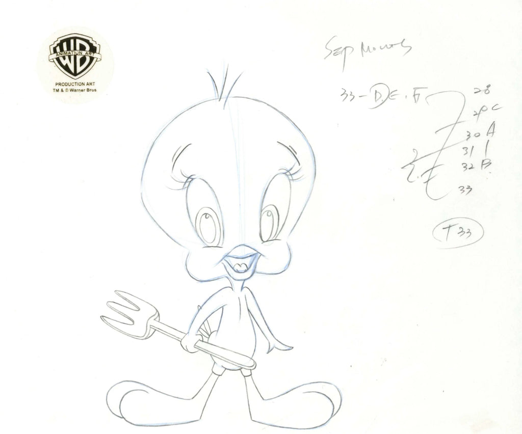 Looney Tunes Original Production Drawing: Tweety Bird - Choice Fine Art