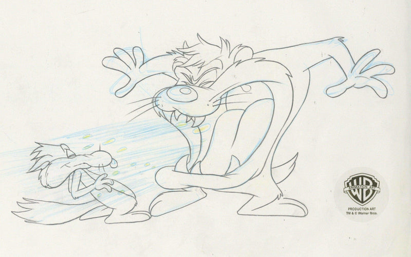 Looney Tunes Original Production Drawing: Wile E. Coyote and Taz - Choice Fine Art