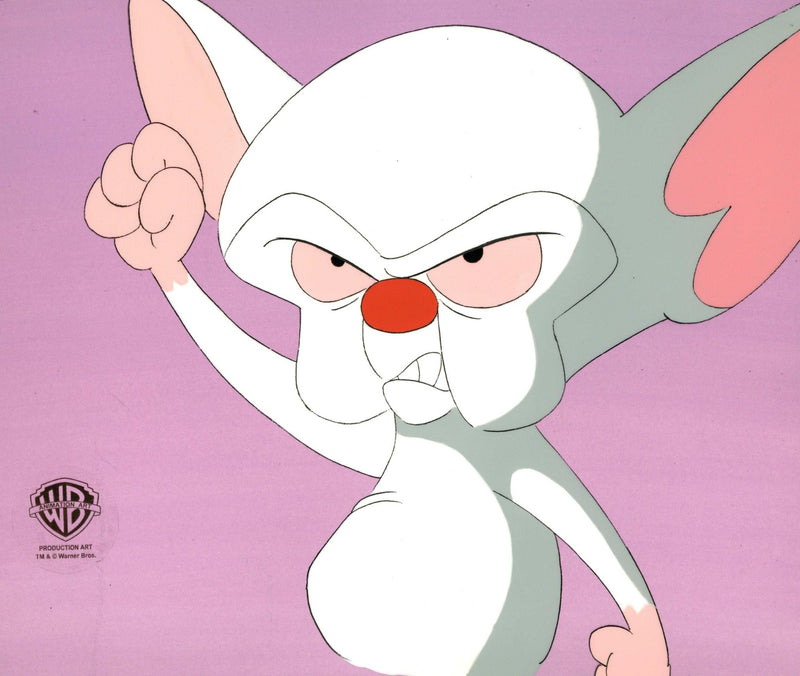 Pinky And The Brain Original Production Cel on Original Background: Brain - Choice Fine Art