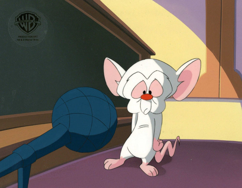 Pinky And The Brain Original Production Cel on Original Background: Brain - Choice Fine Art