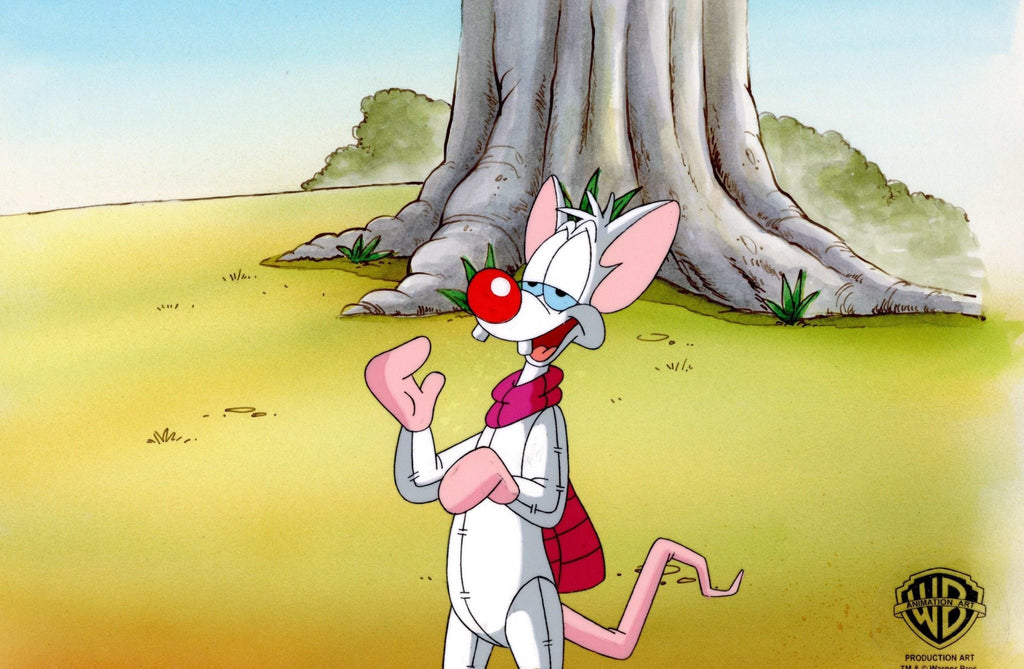 Pinky And The Brain Original Production Cel on Original Background: Pinky - Choice Fine Art