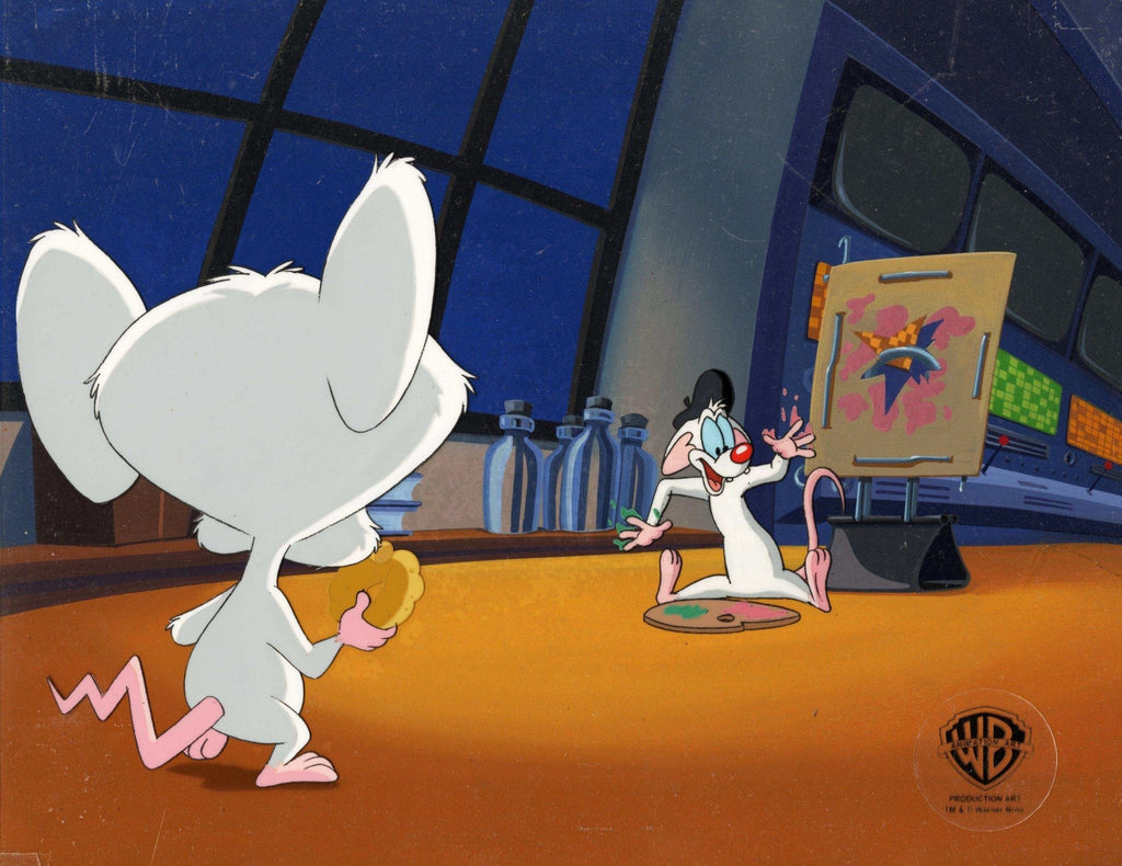 Pinky And The Brain Original Production Cel on Original Background: Pinky and Brain - Choice Fine Art