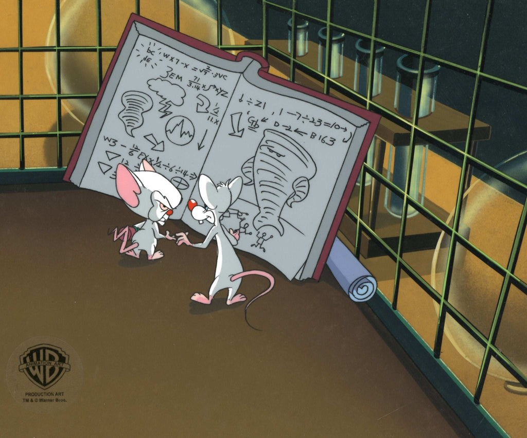 Pinky and The Brain Original Production Cel on Original Background: Pinky and Brain - Choice Fine Art