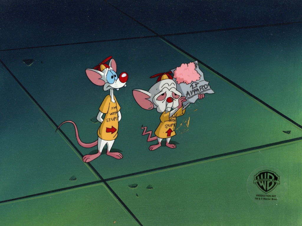 Pinky And The Brain Original Production Cel on Original Background: Pinky and Brain - Choice Fine Art