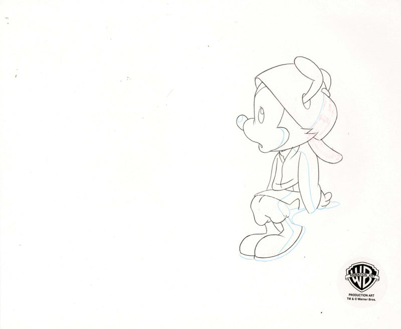 Pinky And The Brain Original Production Cel on Original Background with Matching Drawing: Wak Skylicker and SkippYoda - Choice Fine Art