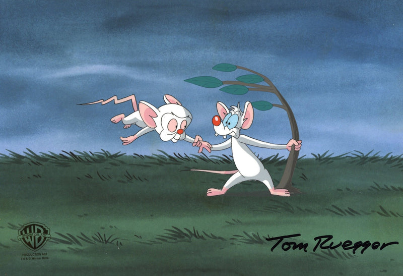 Pinky And The Brain Original Production Cel Signed by Tom Ruegger: Pinky and Brain - Choice Fine Art