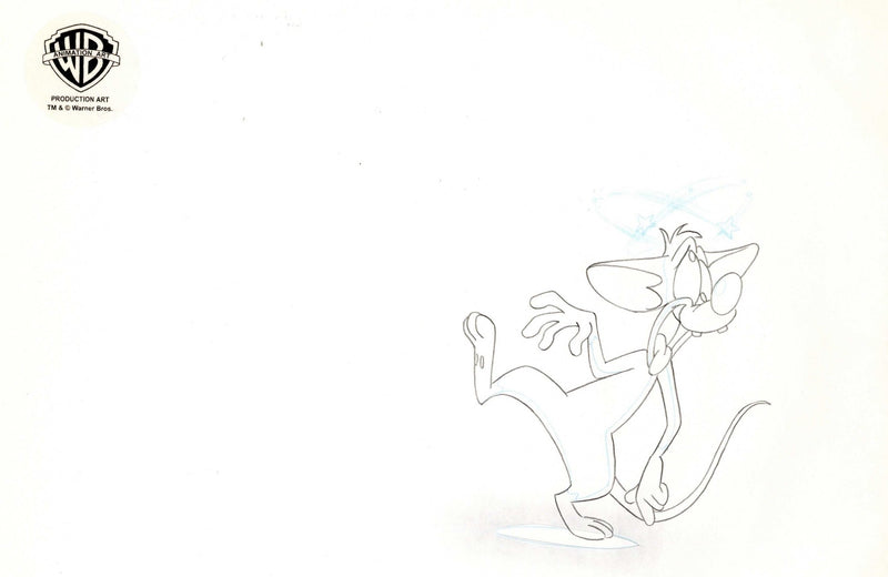 Pinky And The Brain Original Production Cel with Matching Drawing: Pinky and Brain - Choice Fine Art