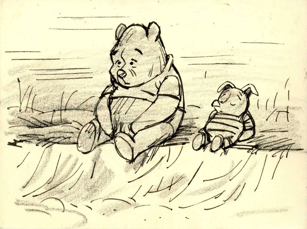 Pooh and Piglet Original Storyboard Drawing - Choice Fine Art