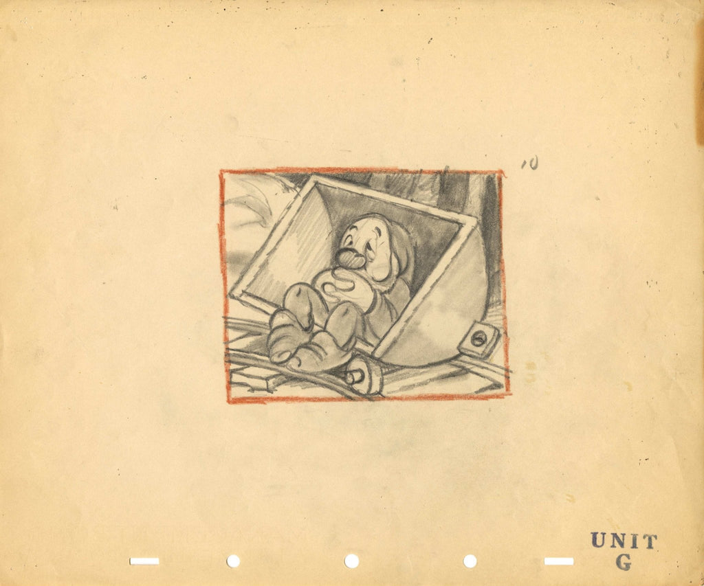 Sleepy Original Production Storyboard Drawing - Choice Fine Art