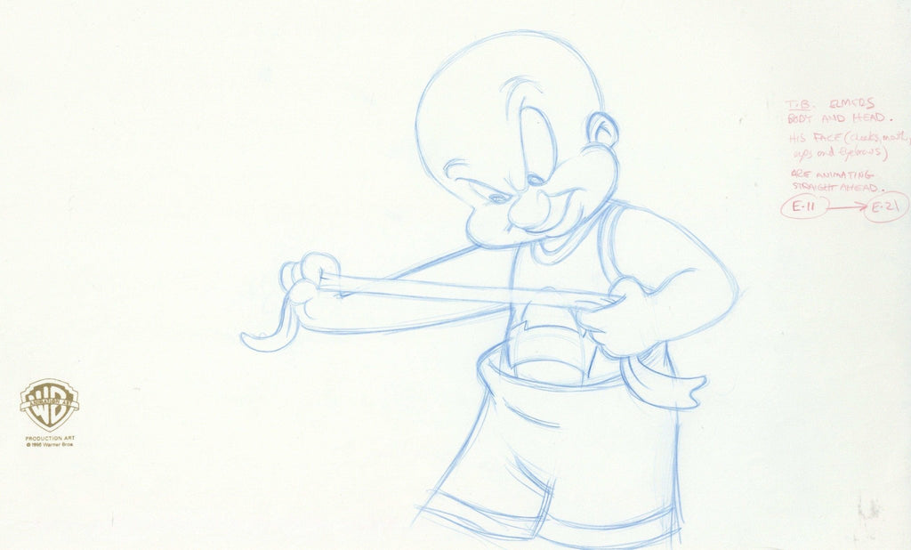 Space Jam Original Production Drawing: Elmer Fudd - Choice Fine Art