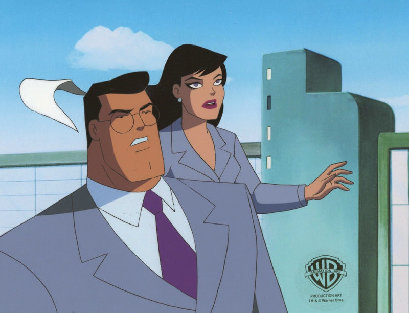 Superman the Animated Series Original Production Cel: Clark Kent and Lois Lane - Choice Fine Art