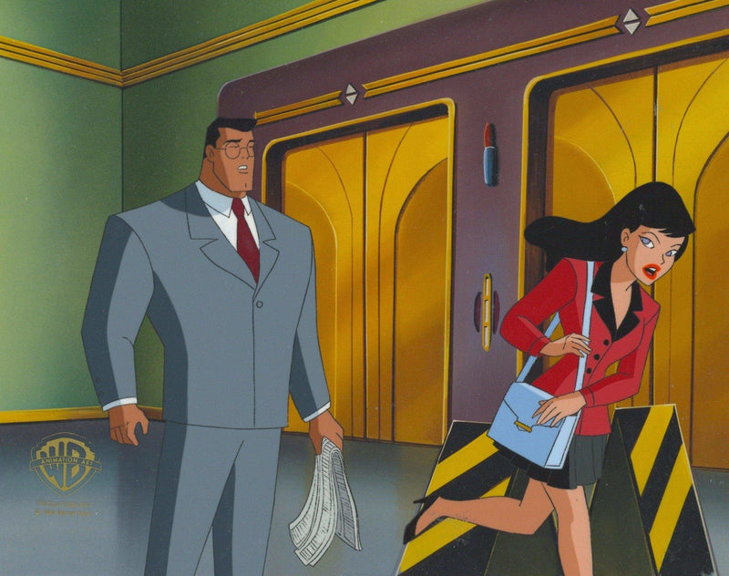 Superman the Animated Series Original Production Cel: Clark Kent and Lois Lane - Choice Fine Art