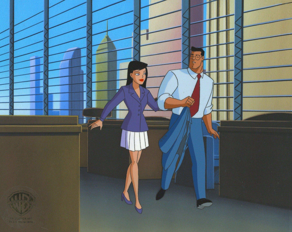 Superman the Animated Series Original Production Cel: Clark Kent and Lois Lane - Choice Fine Art