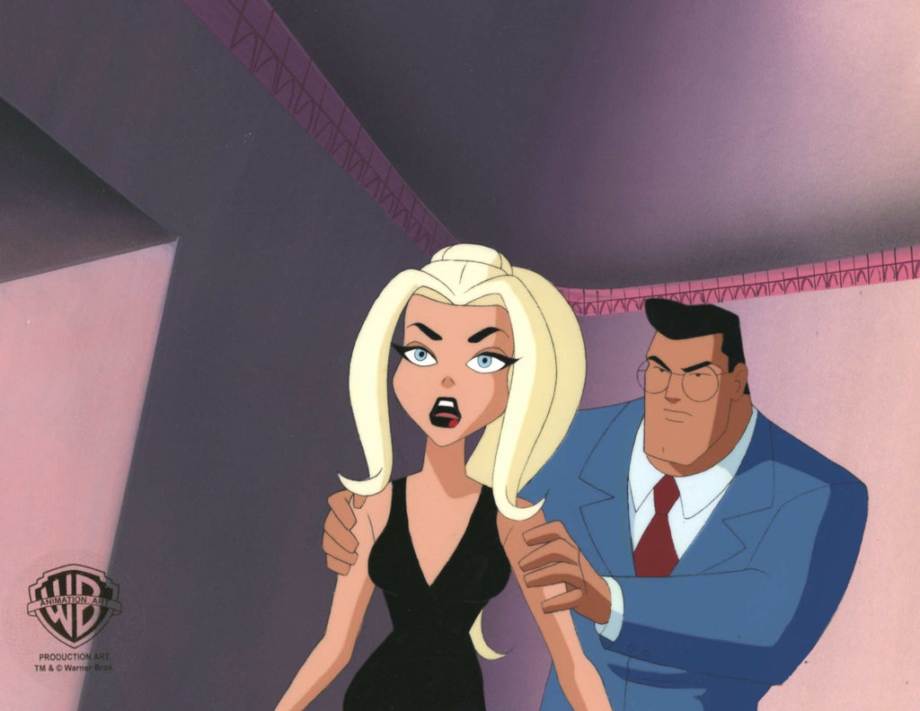 Superman the Animated Series Original Production Cel on Original Background: Clark Kent and Darci Mason - Choice Fine Art