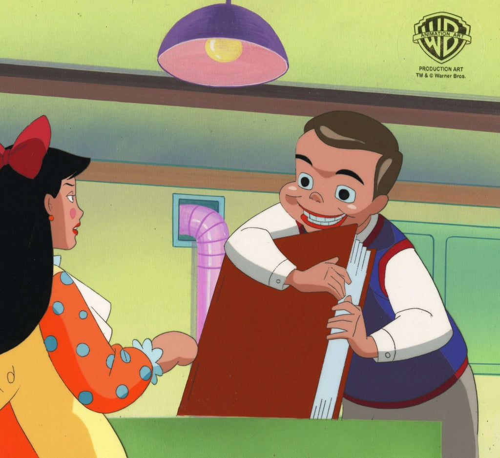 Superman the Animated Series Original Production Cel on Original Background: Lois Lane and Toyman - Choice Fine Art