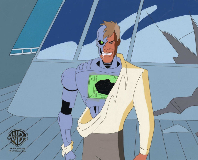 Superman the Animated Series Original Production Cel on Original Background: Metallo - Choice Fine Art