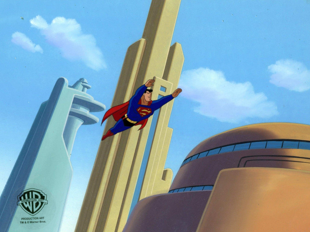 Superman the Animated Series Original Production Cel on Original Background: Superman - Choice Fine Art