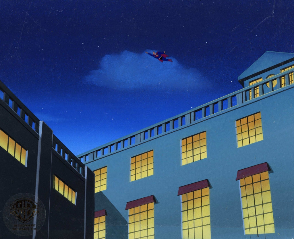 Superman the Animated Series Original Production Cel on Original Background: Superman - Choice Fine Art