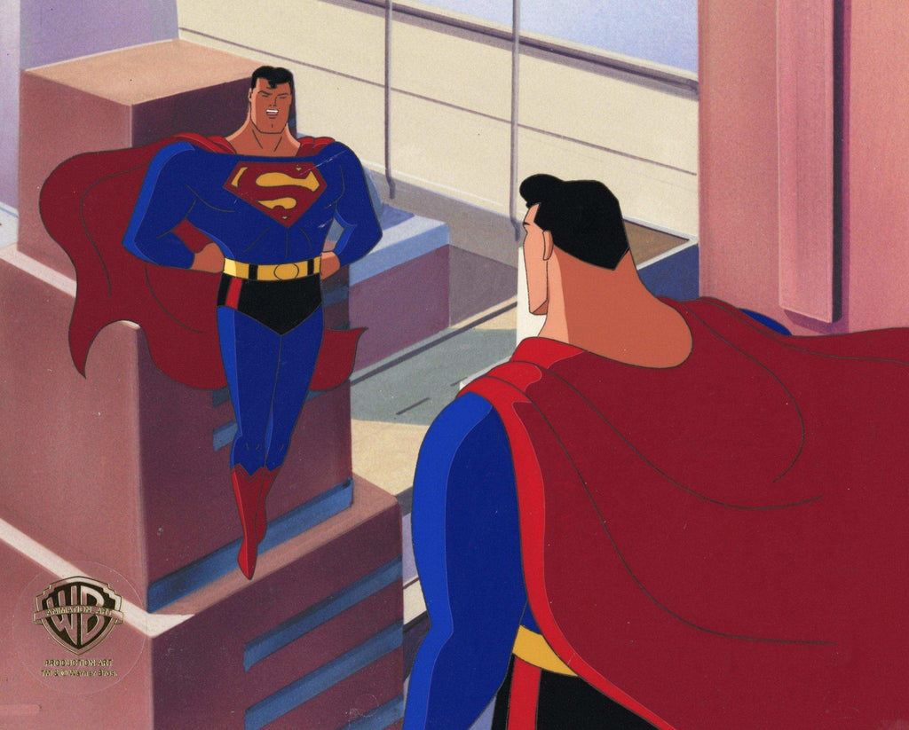 Superman the Animated Series Original Production Cel: Superman and Bizarro - Choice Fine Art