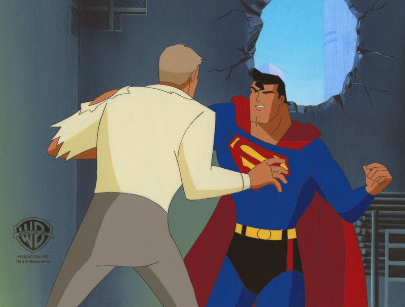 Superman the Animated Series Original Production Cel With Matching Drawing: Superman - Choice Fine Art