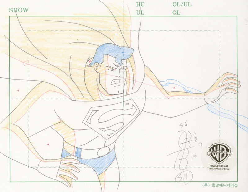 Superman the Animated Series Original Production Drawing: Superman - Choice Fine Art