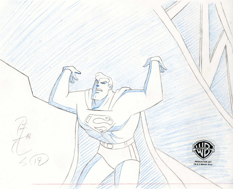 Superman the Animated Series Original Production Drawing: Superman - Choice Fine Art