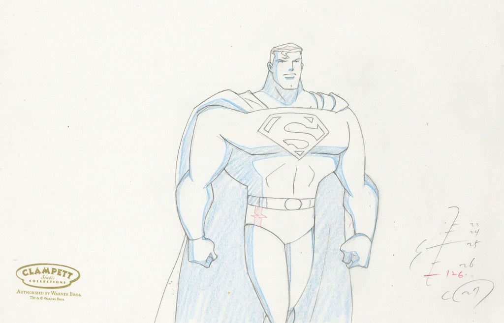 Superman the Animated Series Original Production Drawing: Superman - Choice Fine Art