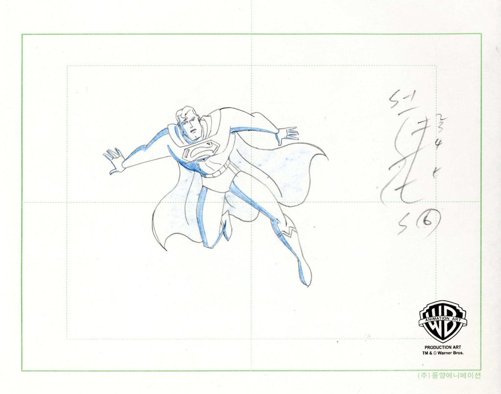 Superman the Animated Series Original Production Drawing: Superman - Choice Fine Art