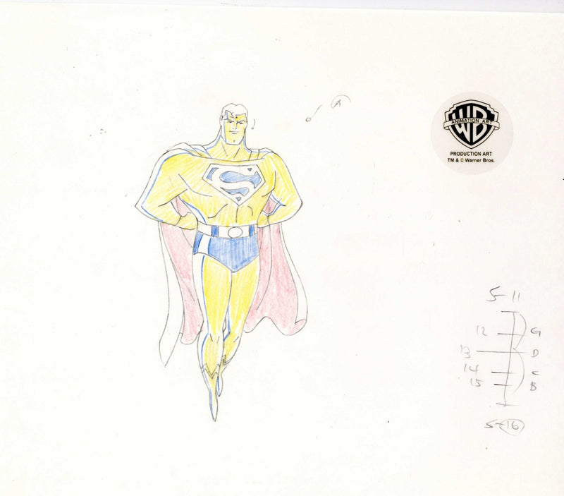 Superman the Animated Series Original Production Drawing: Superman - Choice Fine Art