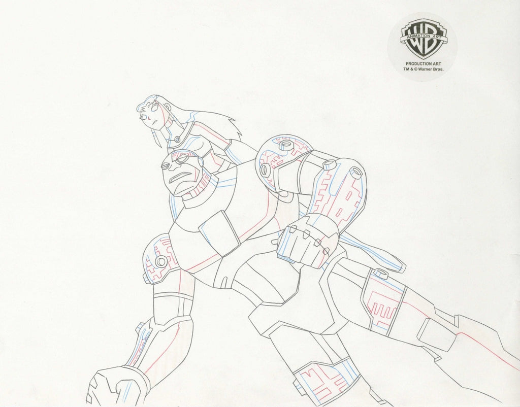 Teen Titans Original Production Drawing: Cyborg and Starfire - Choice Fine Art