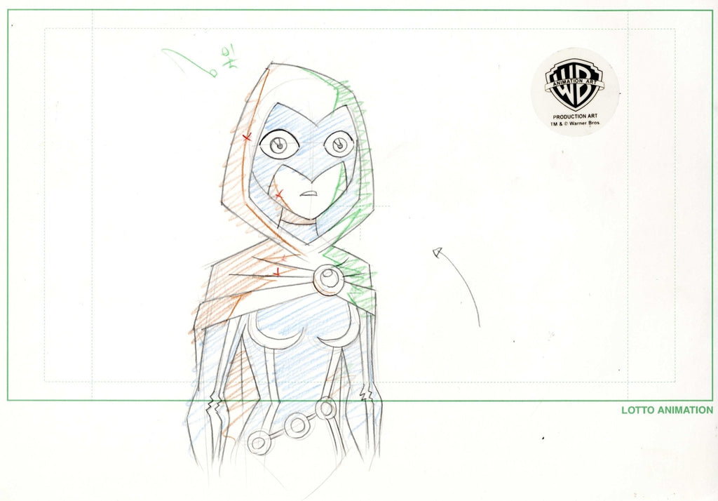 Teen Titans Original Production Drawing: Raven - Choice Fine Art