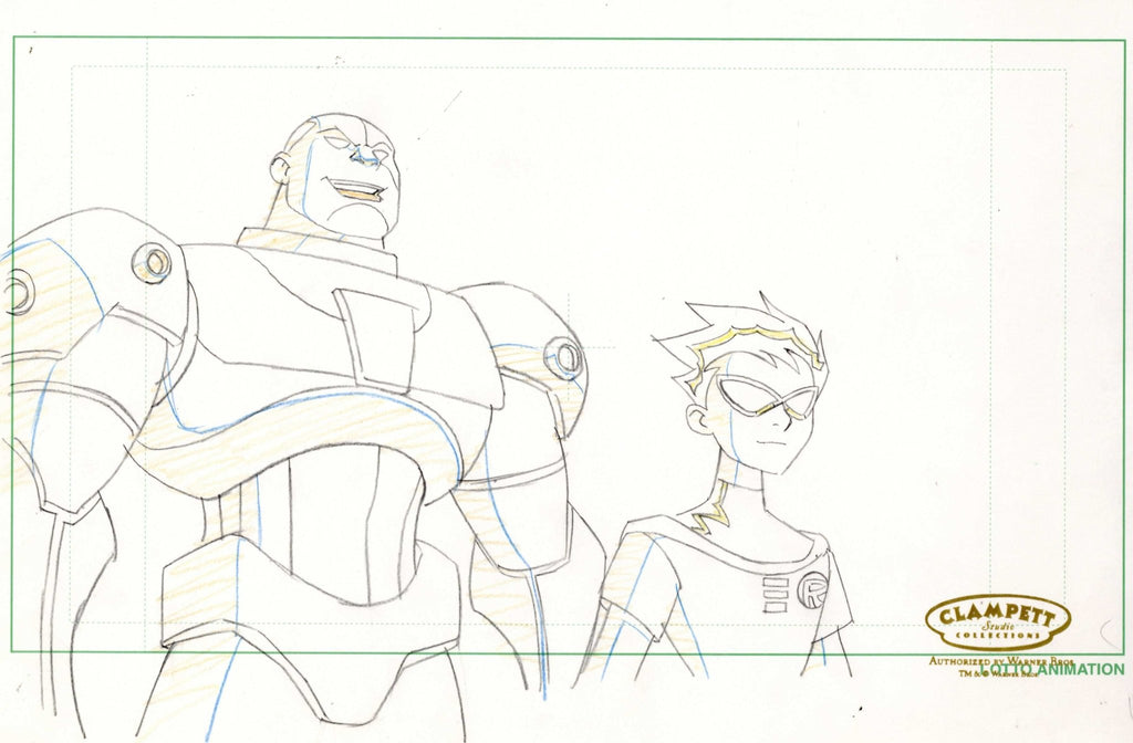 Teen Titans Original Production Drawing: Robin and Cyborg - Choice Fine Art