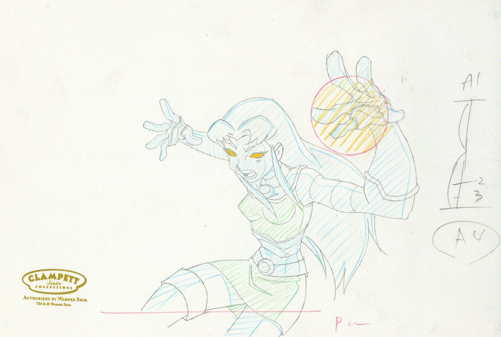 Teen Titans Original Production Drawing: Starfire - Choice Fine Art