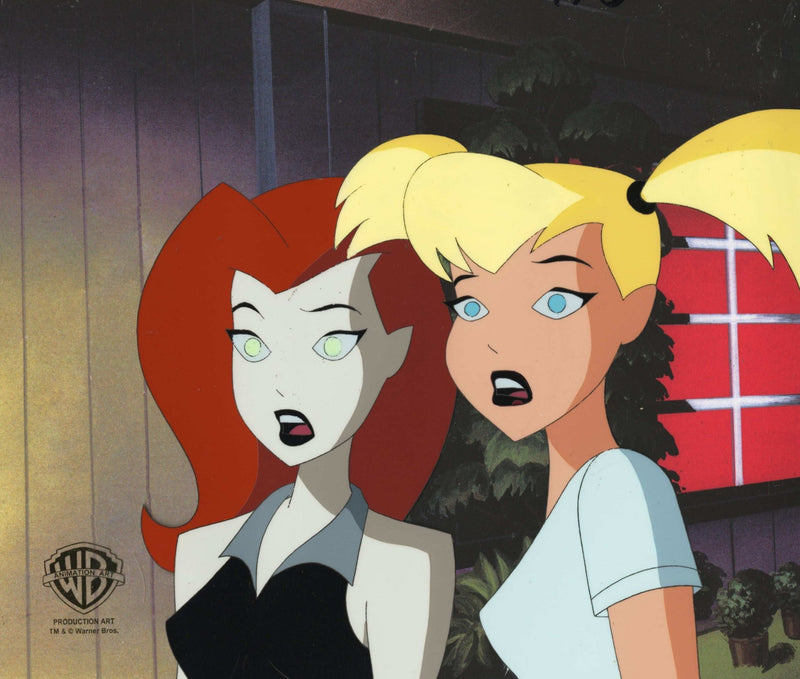 The New Batman Adventures Original Production Cel: Harleen (Harley Quinn) and Poison Ivy - Choice Fine Art