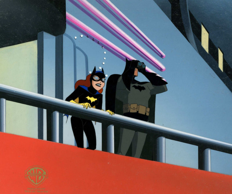 The New Batman Adventures Original Production Cel on Original Background: Batman and Batgirl - Choice Fine Art