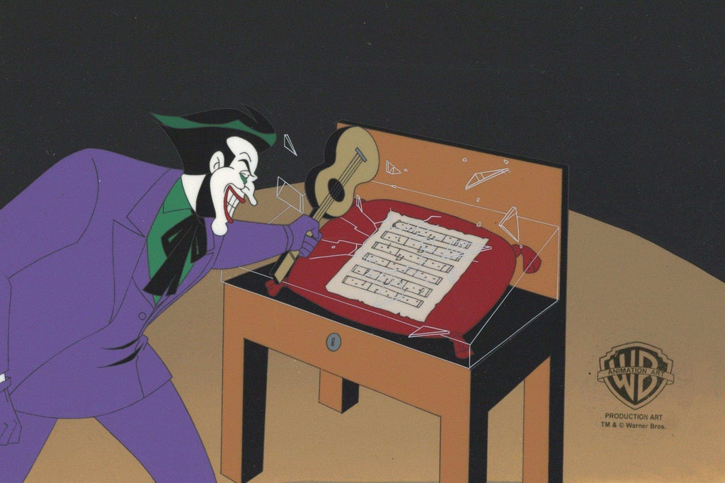 The New Batman Adventures Original Production Cel On Original Background with Matching Drawing: Joker - Choice Fine Art