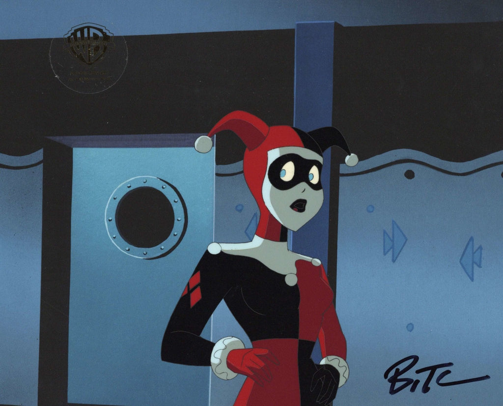 The New Batman Adventures Original Production Cel signed by Bruce Timm: Harley Quinn - Choice Fine Art