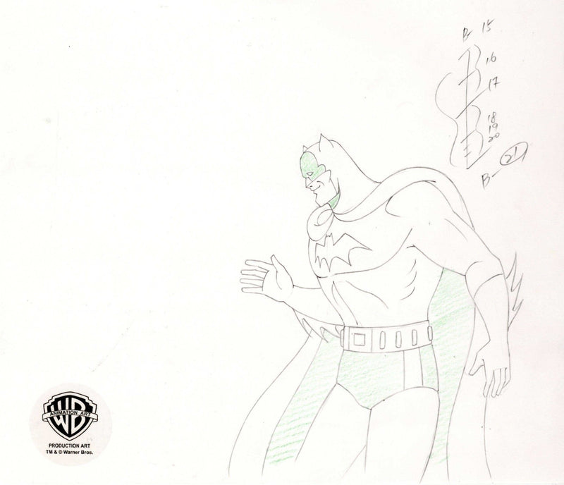 The New Batman Adventures Original Production Cel With Matching Drawing: Batman - Choice Fine Art