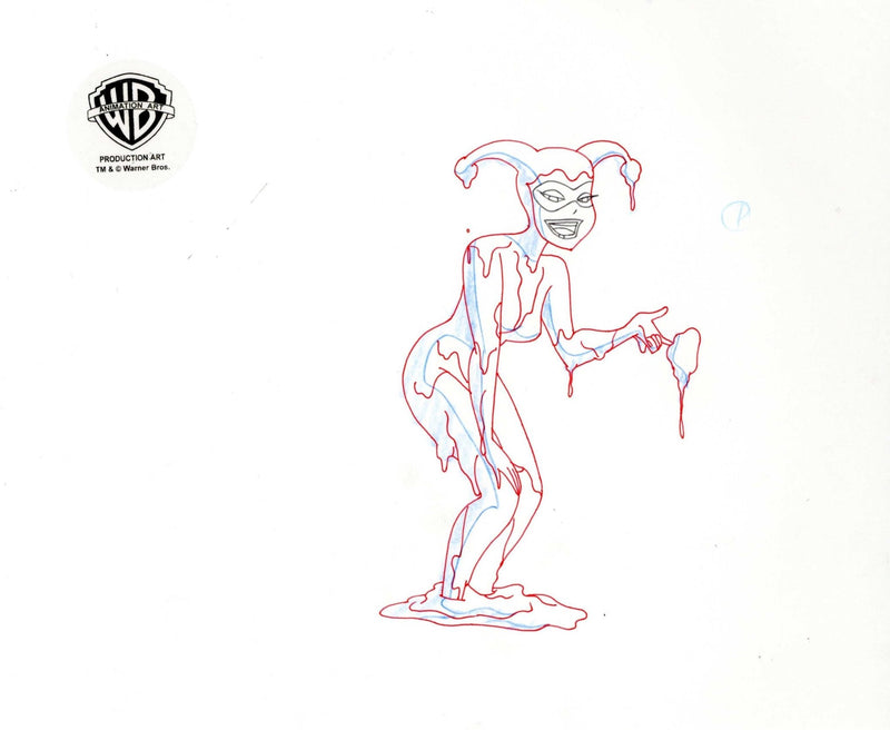 The New Batman Adventures Original Production Cel with Matching Drawing: Harley Quinn - Choice Fine Art