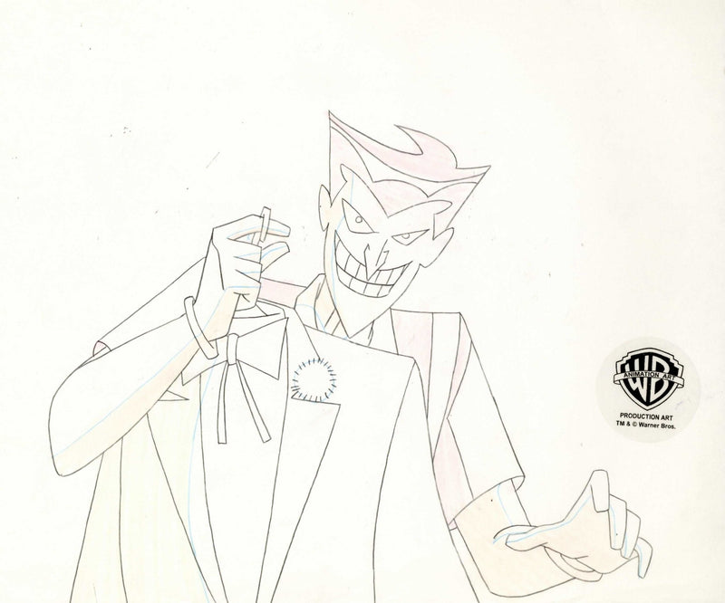 The New Batman Adventures Original Production Cel With Matching Drawing: Joker - Choice Fine Art