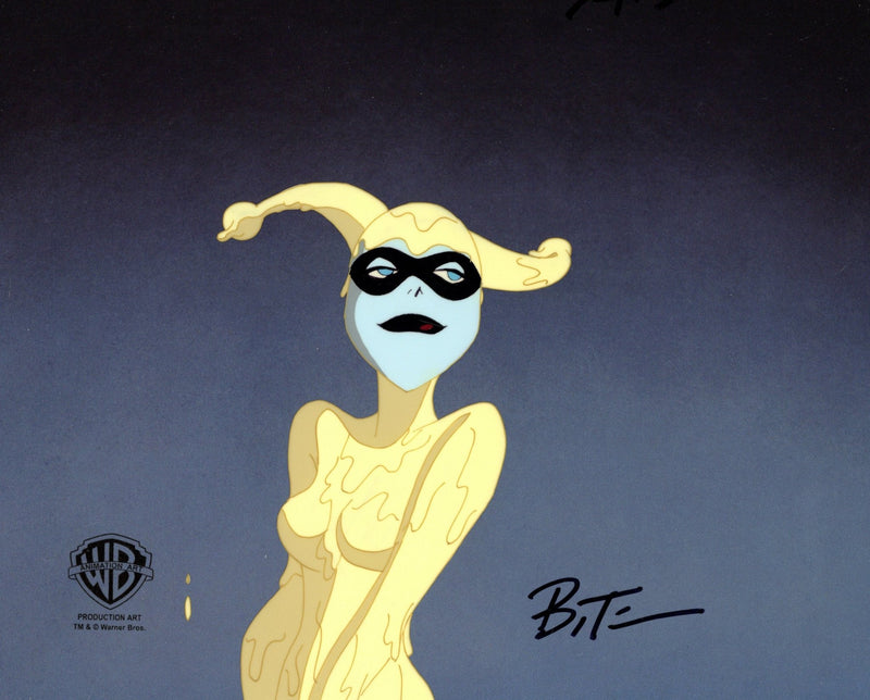 The New Batman Adventures Original Production Cel with Matching Drawing signed by Bruce Timm: Harley Quinn - Choice Fine Art