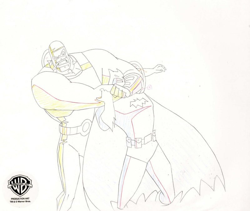 The New Batman Adventures Original Production Drawing: Batman and Bane - Choice Fine Art