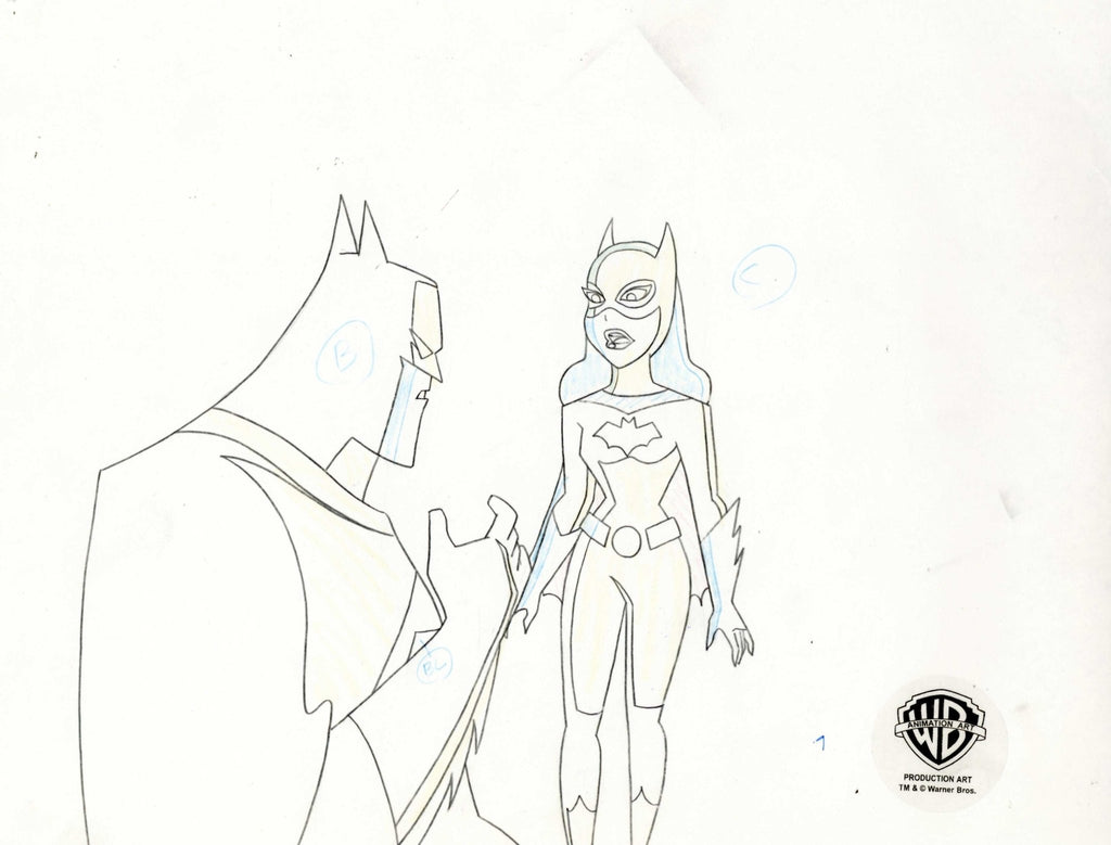 The New Batman Adventures Original Production Drawing: Batman and Batgirl - Choice Fine Art